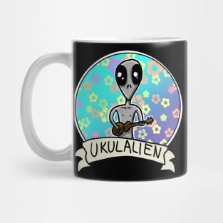 Alien Ukulule UKULALIEN Flowers Music Cartoon Mug